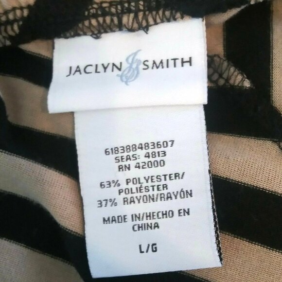 Jaclyn Smith Womens Size Large Diagonal Stripe Skirt Elastic Waist Swing Style - Picture 6 of 7